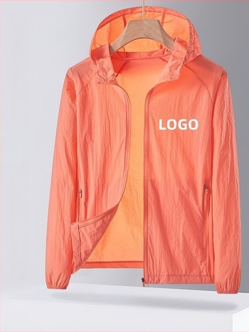 Unisex vanjska windbreaker s UV zaštitom UPF50+, brzo se suši, prozračni najlon, s kapuljačom