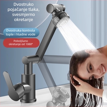 Slavina od nehrđajućeg čelika za umivaonik s keramičkim disk ventilom, moderni dizajn, 20 mm ulaz/izlaz, ugradnja ključem
