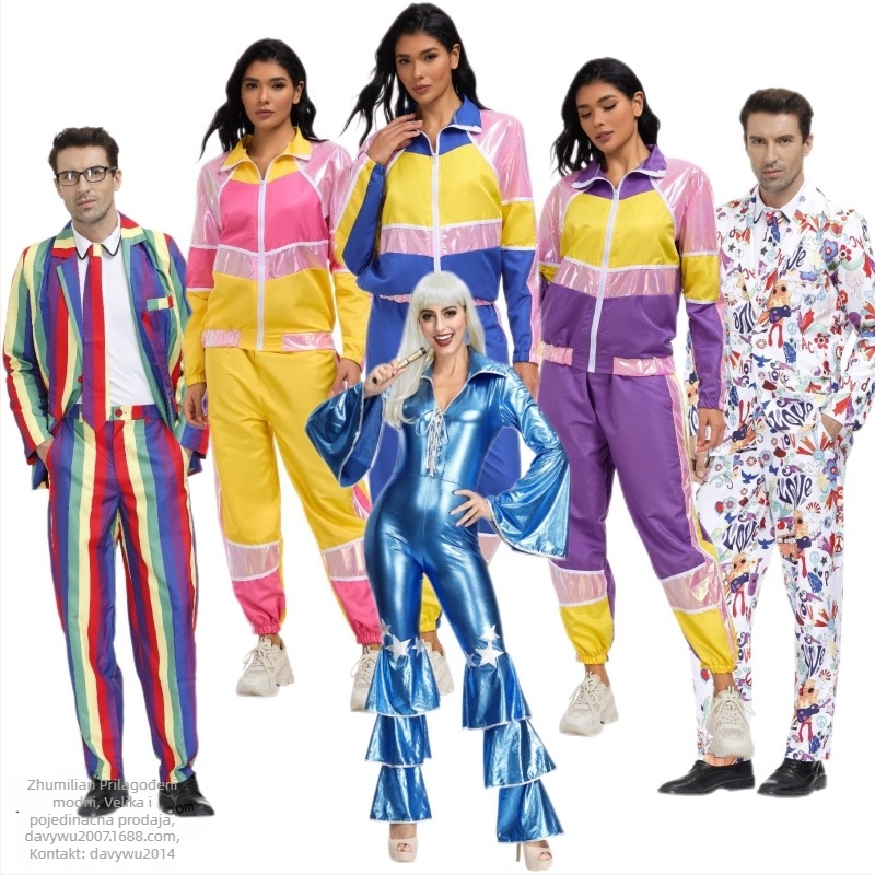 Zhu Mi Lian Unisex Lycra Scenski Kostim za Retro Disco, Hip-Hop i Rock Izvedbe (Proljeće 2026)