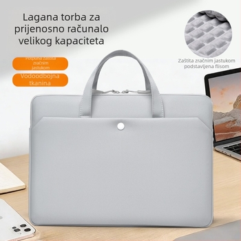 Torba za prijenosno računalo s zračnim jastučićem, ultralak i otporna na habanje i udarce; Oxford tkanina; ručni dizajn torbe; gradski minimalistički stil