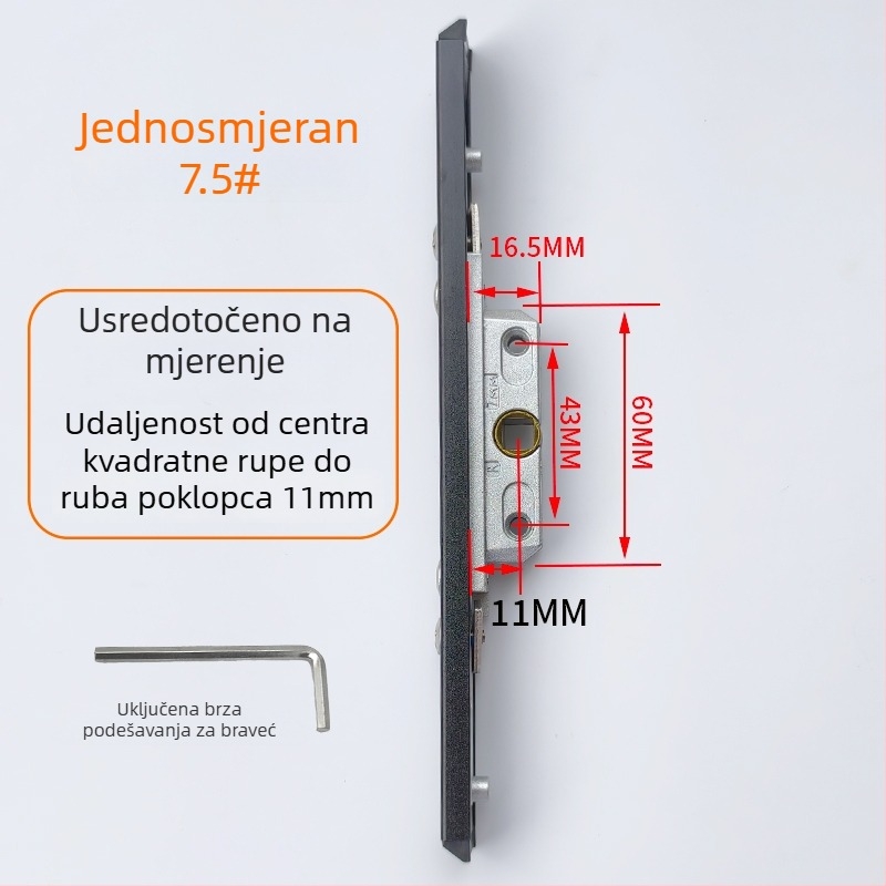Prozorska brava s lozinkom, nehrđajući čelik, dvostruki blokirajući mehanizam, za kućnu upotrebu