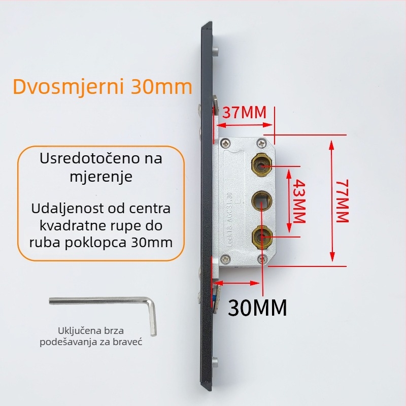 Prozorska brava s lozinkom, nehrđajući čelik, dvostruki blokirajući mehanizam, za kućnu upotrebu