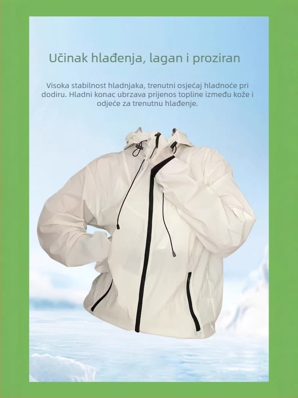 Odjeća s UV zaštitom od najlona, Ice Silk tkanina, dugi rukavi, UPF50+