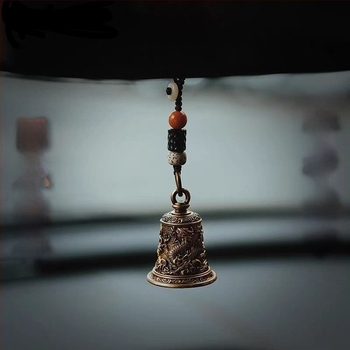 Ključni lanac Dragon Roar Bell — bakreni materijal, jesen 2024 izlaz, kineski trend auto ukrasi, umjetnički vintage stil
