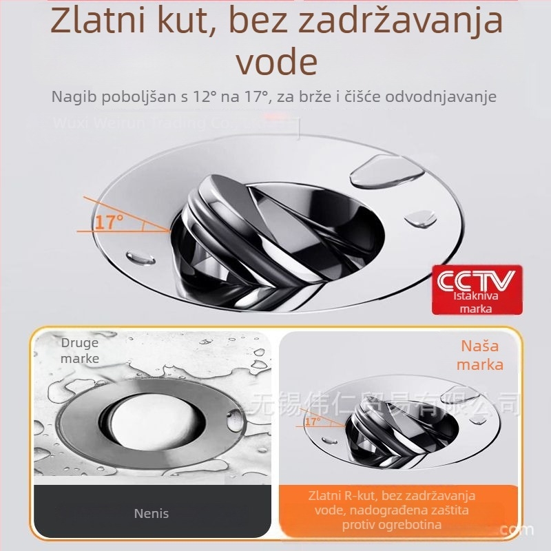 Odvod za umivaonik sa S-kurve, anti miris, model XSG, tip Bounce, stil moderni minimalistički