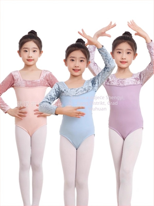 Dječji scenski plesni kostim, dugi rukavi, najlon materijal, korejski etnički stil, pogodan za djecu iznad 8 godina