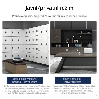 Ormarić za zaključavanje s elektroničkim tipkovničkim zaključavanjem — Baoleji model 61982, plastika, za ormariće, moderni minimalistički stil