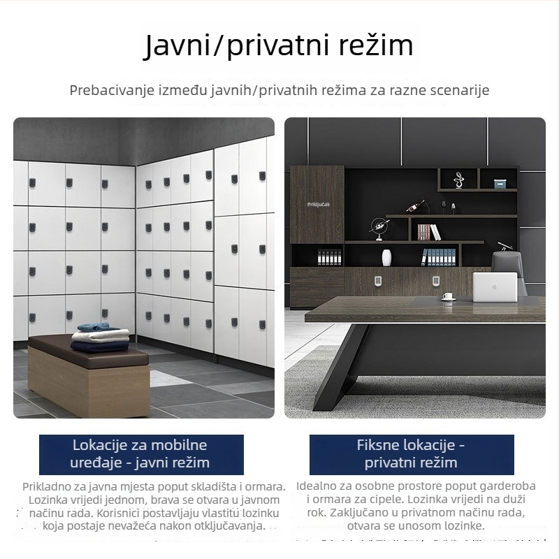 Ormarić za zaključavanje s elektroničkim tipkovničkim zaključavanjem — Baoleji model 61982, plastika, za ormariće, moderni minimalistički stil