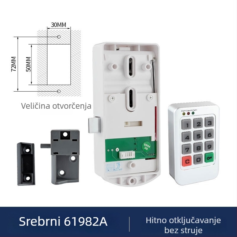 Ormarić za zaključavanje s elektroničkim tipkovničkim zaključavanjem — Baoleji model 61982, plastika, za ormariće, moderni minimalistički stil
