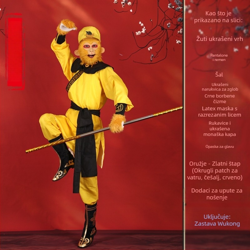 Set kostima Putovanje na Zapad za četiri osobe – Sun Wukong, Tang Sanzang, Sha Wujing, Zhu Bajie; Poliester; jesen 2025; unisex; tb-963115145808