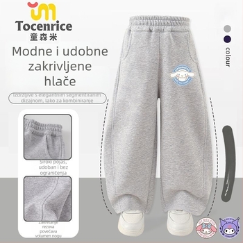 Dječje hlače od korduroja s krznom zeca, tema My Melody i Kuromi, korejski stil, proljeće 2025, uzrast 3–8 godina.