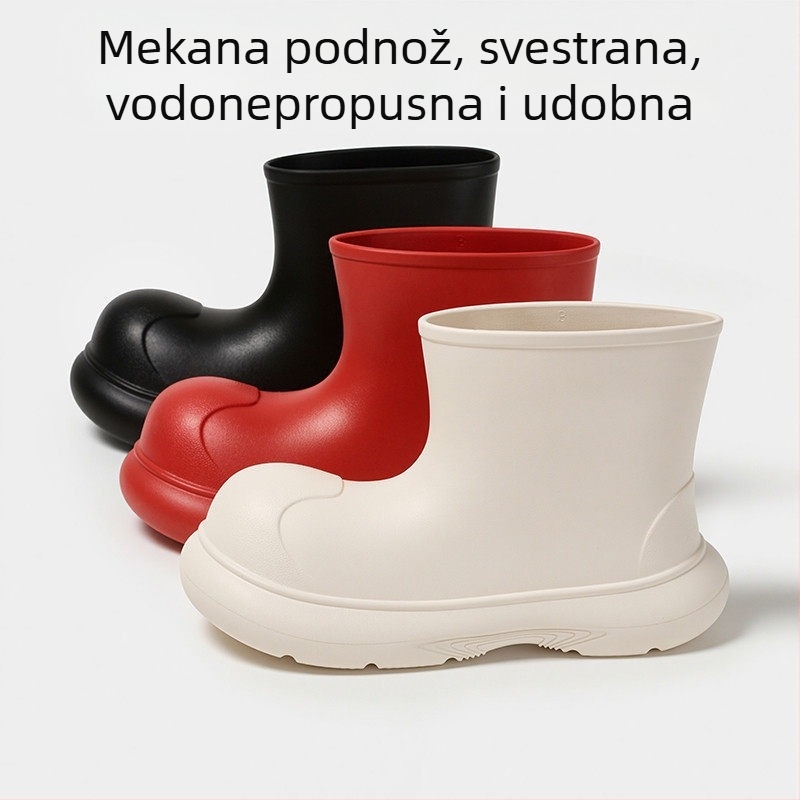 Unisex EVA vodootporne čizme do sredine potkoljenice, protuklizna potplata, ravna peta, svakodnevne.