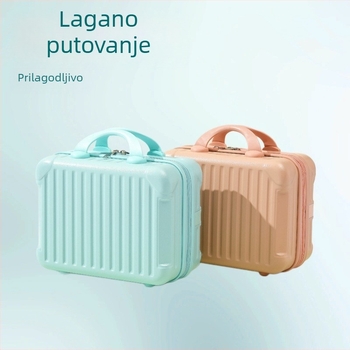 Mini torbica-satchel za putovanje, ABS materijal, težina 0,8 kg, zatvaranje na zip, kotačić s jednosmjernim kretanjem, poliester podstava
