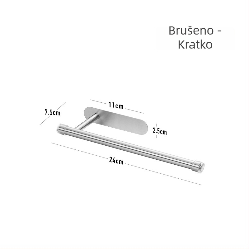 Držač papira za WC od nehrđajućeg čelika 304, kvadratnog oblika, ogledalo-polirana površina, ugradnja bez bušenja, moderni minimalistički stil