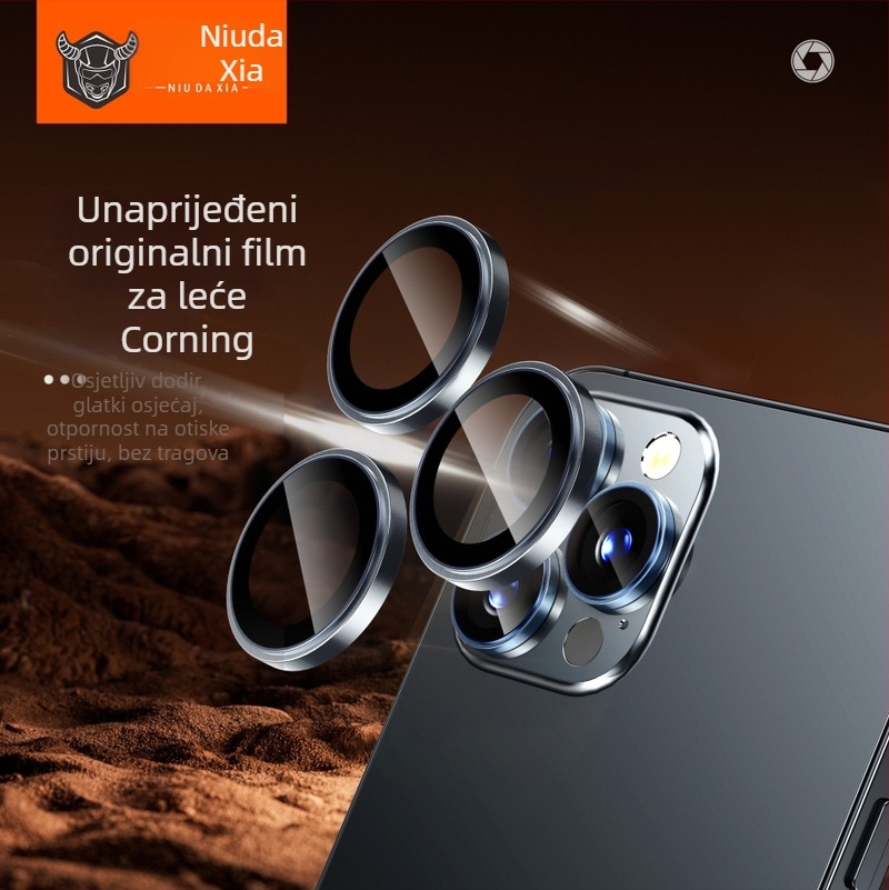 AR lećni film s potpuno metalnom integracijom za Apple uređaje (univerzalno) — lećni film, HD, otporan na ogrebotine, otporan na eksploziju, prašinu