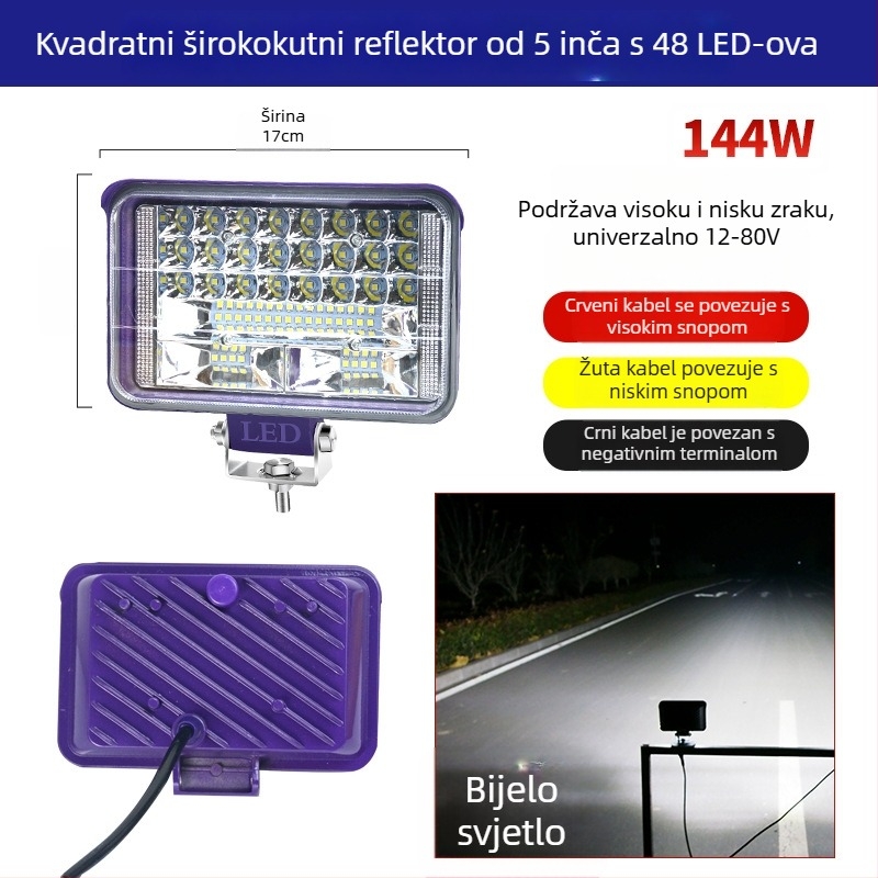 LED svjetlo za povratno kretanje s velikim vidnim poljem – 12–24V, Cree LED, IP67, 50 440 lm