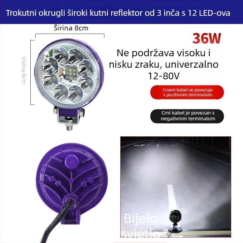 LED svjetlo za povratno kretanje s velikim vidnim poljem – 12–24V, Cree LED, IP67, 50 440 lm