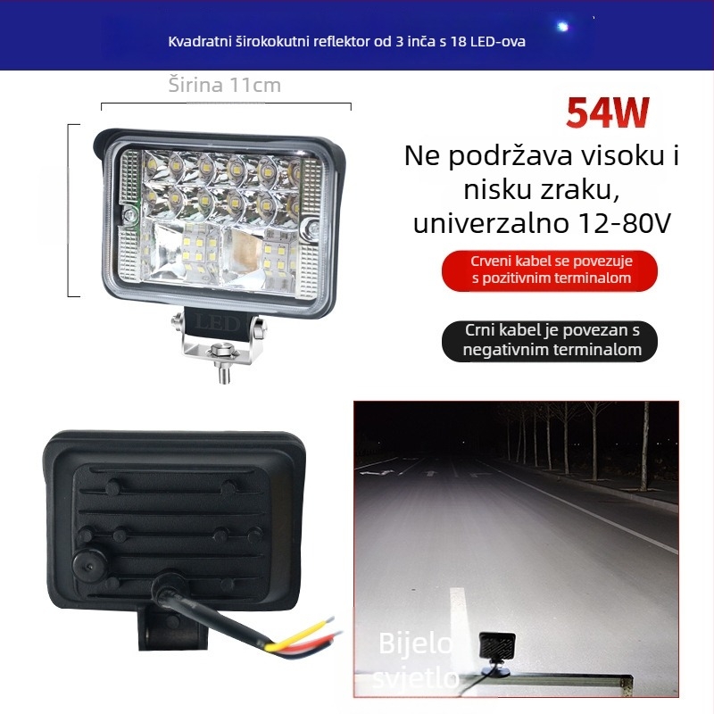 LED svjetlo za povratno kretanje s velikim vidnim poljem – 12–24V, Cree LED, IP67, 50 440 lm