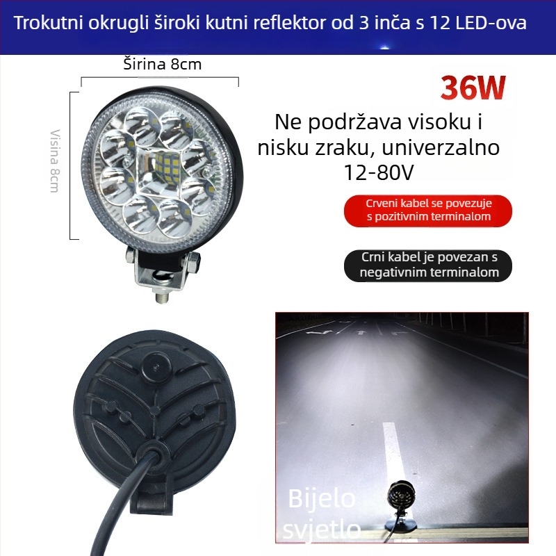 LED svjetlo za povratno kretanje s velikim vidnim poljem – 12–24V, Cree LED, IP67, 50 440 lm