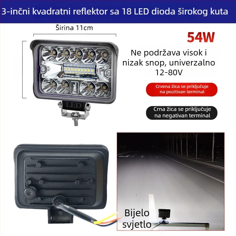 LED svjetlo za povratno kretanje s velikim vidnim poljem – 12–24V, Cree LED, IP67, 50 440 lm
