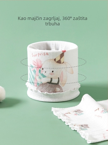 Zaštitnik trbuha za bebe | Mješavina pamuka, odvlažuje vlagu, kokon-stil, crtani uzorak, za dob djece 0–3 godine