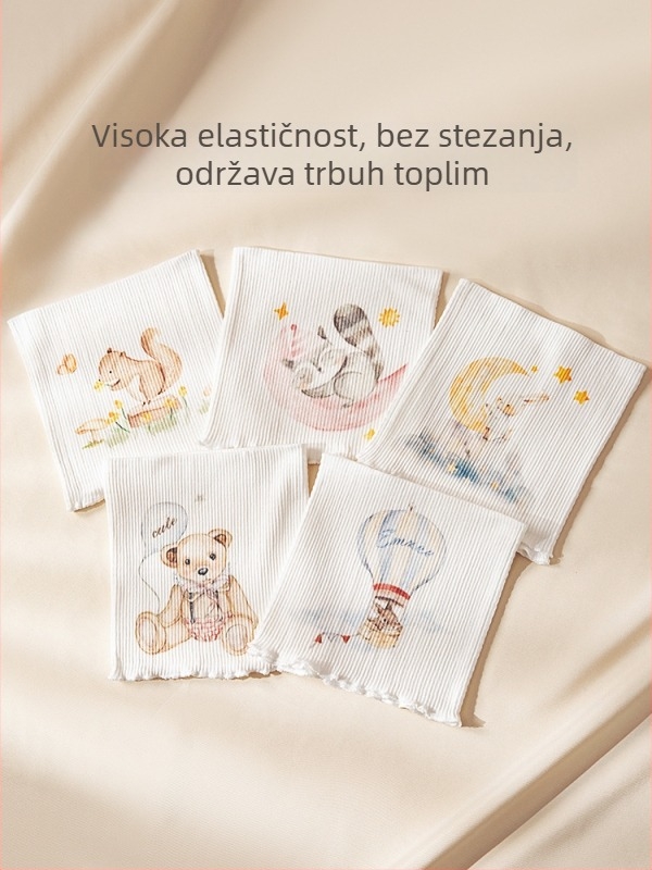 Zaštitnik trbuha za bebe | Mješavina pamuka, odvlažuje vlagu, kokon-stil, crtani uzorak, za dob djece 0–3 godine