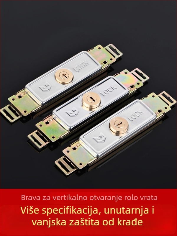 Brava za rolete vrata, nehrđajući čelik, pravokutni rotacijski zatvarač, model TJ0918J003, za ulazna vrata, s ključem