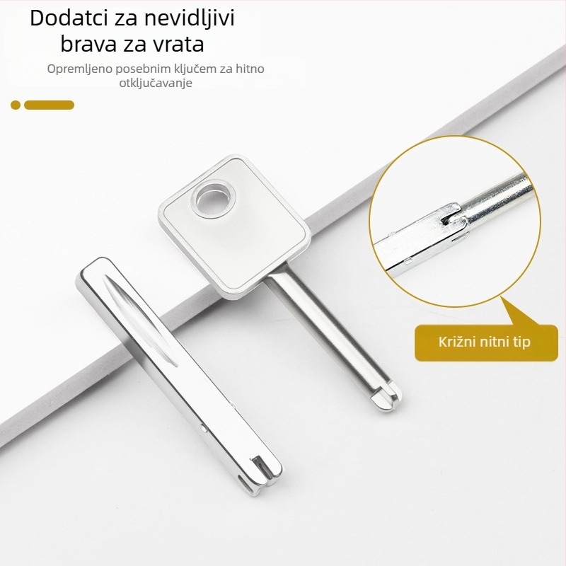 Hitni ključ za nevidljivu bravu vrata – univerzalni ključ; legura, 43 g, model: Univerzalni ključ