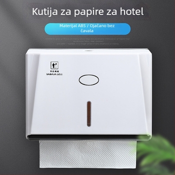 Jiess Plastna vodootporna kutija za papirnate ubruse za kupaonicu, zidna bez bušenja, model 00-40, kompatibilna s uklonjivim papirnatim ubruscima