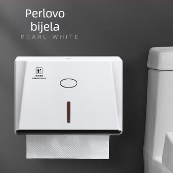 Jiess Plastna vodootporna kutija za papirnate ubruse za kupaonicu, zidna bez bušenja, model 00-40, kompatibilna s uklonjivim papirnatim ubruscima