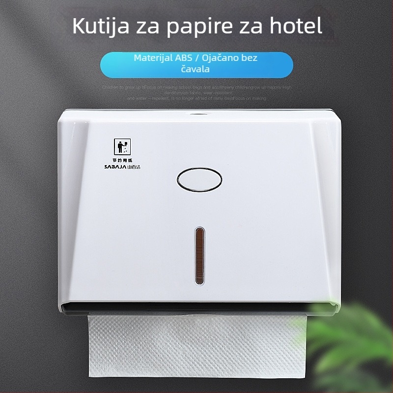 Jiess Plastna vodootporna kutija za papirnate ubruse za kupaonicu, zidna bez bušenja, model 00-40, kompatibilna s uklonjivim papirnatim ubruscima