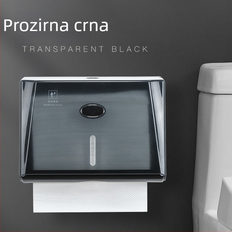 Jiess Plastna vodootporna kutija za papirnate ubruse za kupaonicu, zidna bez bušenja, model 00-40, kompatibilna s uklonjivim papirnatim ubruscima