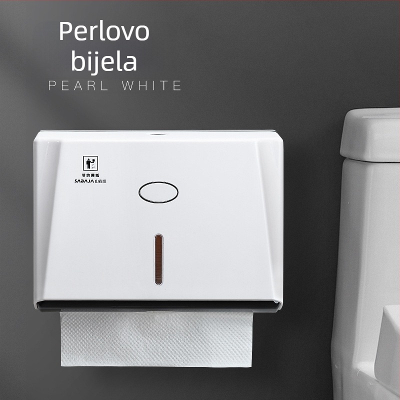 Jiess Plastna vodootporna kutija za papirnate ubruse za kupaonicu, zidna bez bušenja, model 00-40, kompatibilna s uklonjivim papirnatim ubruscima