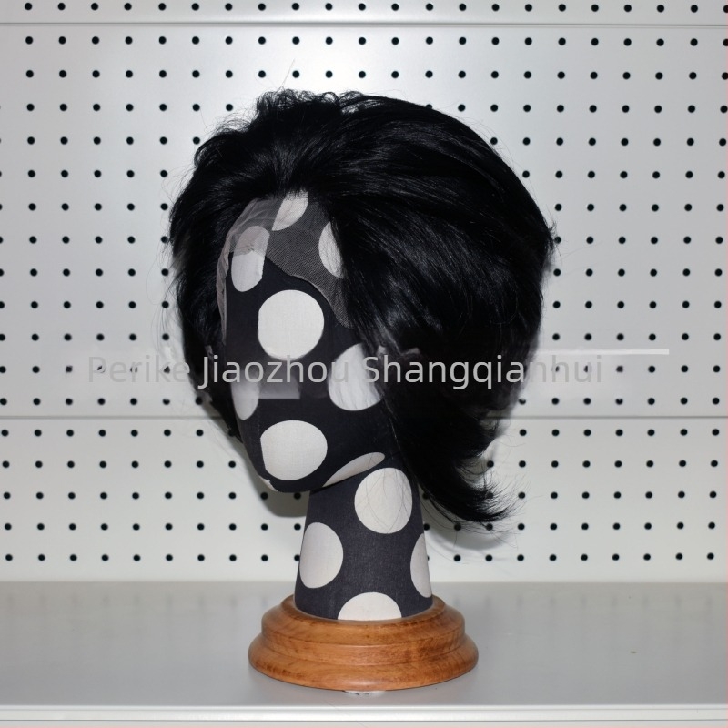 Cosplay wig s prednjom čipkom, kratka kosa, vlakna otporna na toplinu, ručno pleteni prednji dio