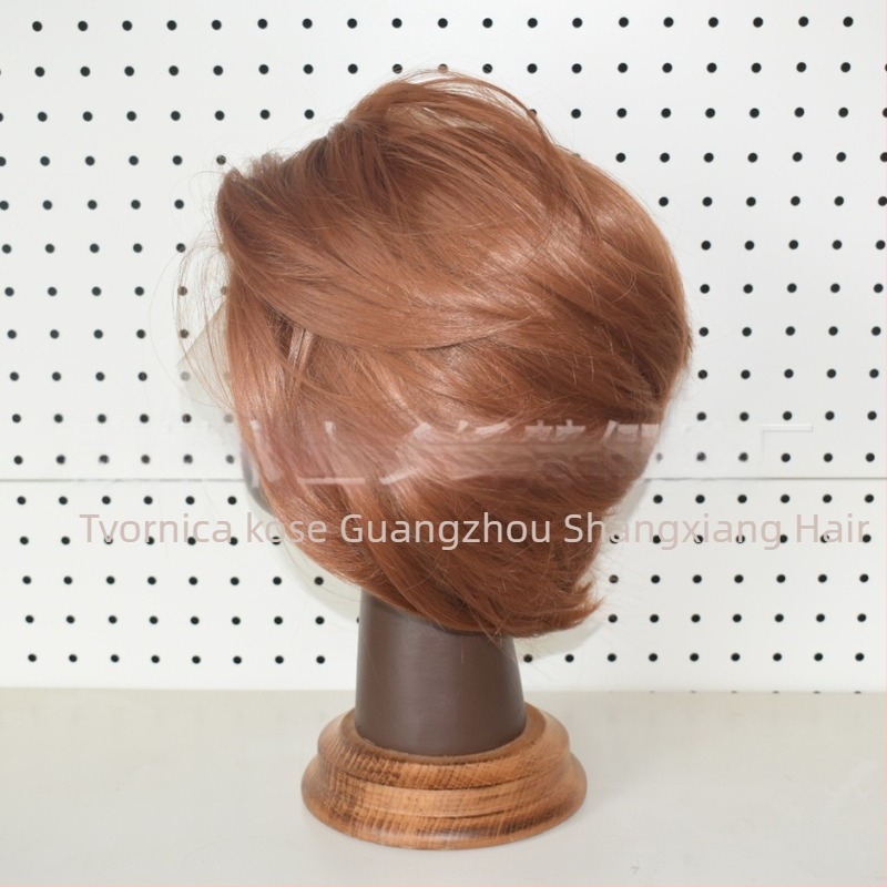 Cosplay wig s prednjom čipkom, kratka kosa, vlakna otporna na toplinu, ručno pleteni prednji dio