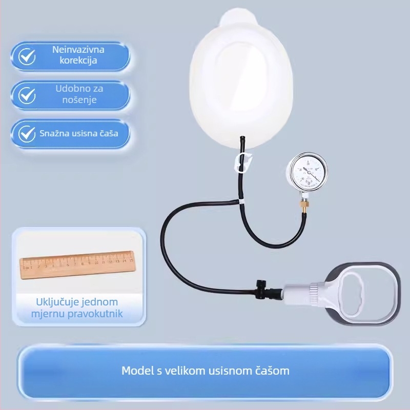 Korektor kifastog prsnog koša s podtlusnom usisnom čašom — silikonsko tijelo, model YKS-4031, marka Medium