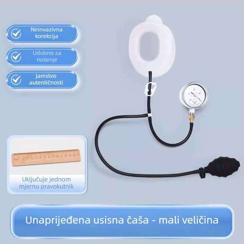 Korektor kifastog prsnog koša s podtlusnom usisnom čašom — silikonsko tijelo, model YKS-4031, marka Medium