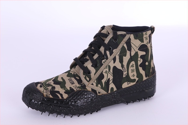 Visoke platnene sigurnosne tenisice — prozračne, otporne na klizanje, otporne na habanje; gornji dio: platno; potplat: guma; visok gornji dio; zatvaranje šniranjem; unutarnji tekstilni ulozak