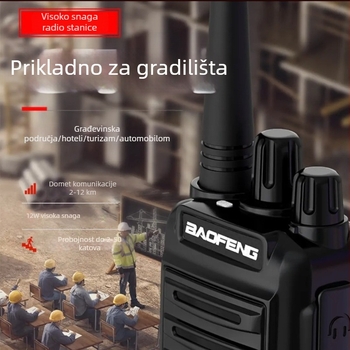 BF-888S PLUS analogni ručni radio, dualni set, 5W, 16 kanala, domet 5–10 km