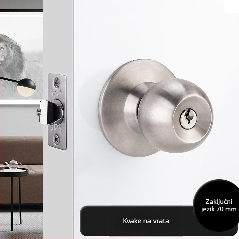 Ball Lock unutarnji vratni zaključak – YJX 5871, 304 nehrđajući čelik, moderni minimalistički stil
