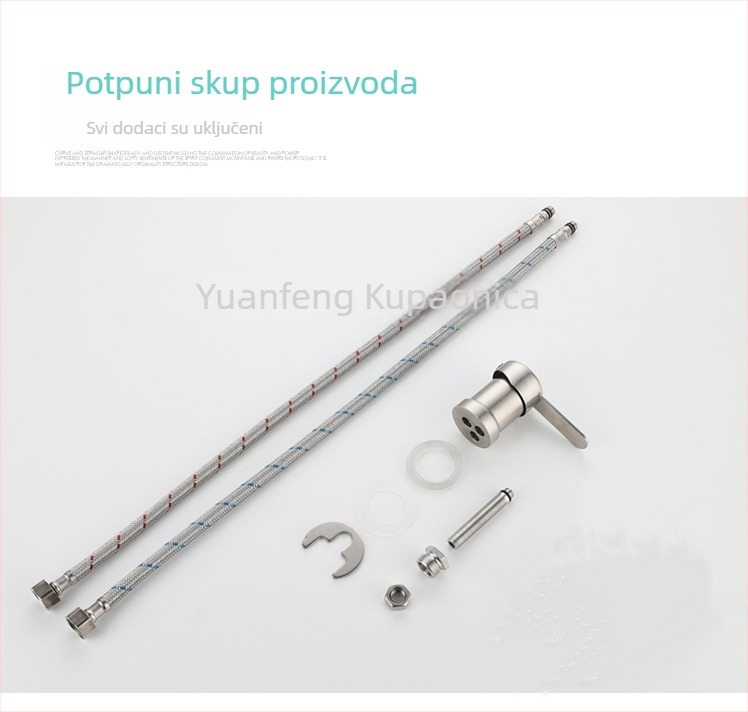 Kran za šampon stol – 304 nehrđajući čelik, model 10578811, električni topli/hladni vodovod, jednostruki dizajn, CE potvrda