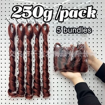 Perika s 5x francuske kovrče, srednje duga, 240 g Kanekalon, prirodan stil