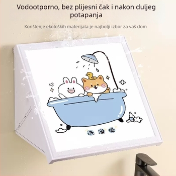 Kupaonski skladišni stalak - vodootporan, sklopiv, 1-slojni, plastični, nosivost 1–5 kg