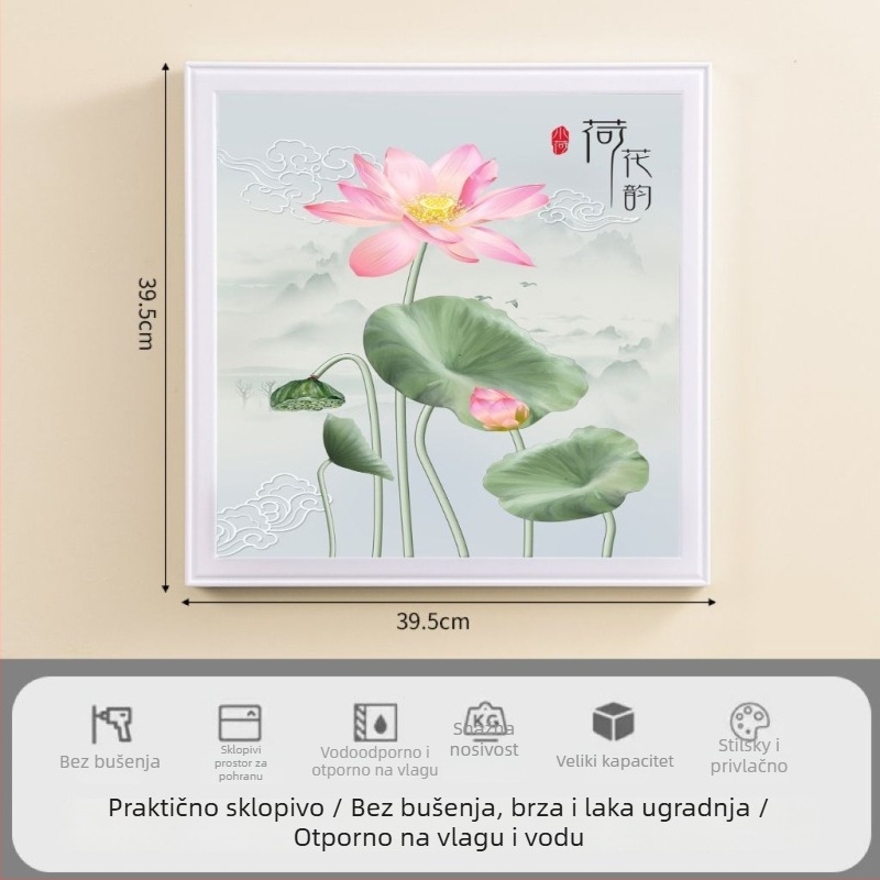 Kupaonski skladišni stalak - vodootporan, sklopiv, 1-slojni, plastični, nosivost 1–5 kg