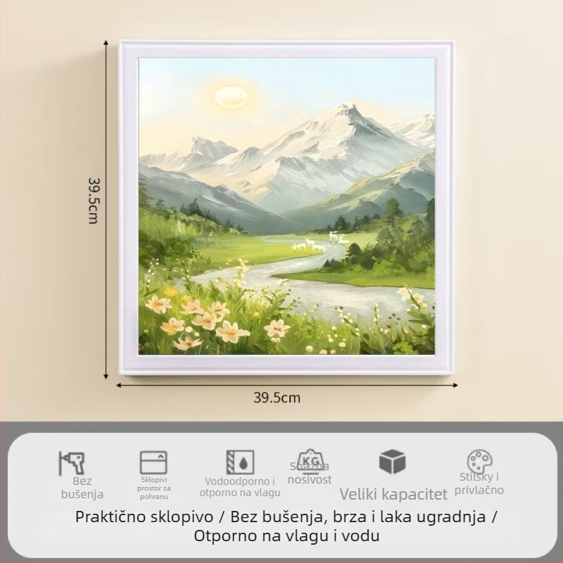 Kupaonski skladišni stalak - vodootporan, sklopiv, 1-slojni, plastični, nosivost 1–5 kg