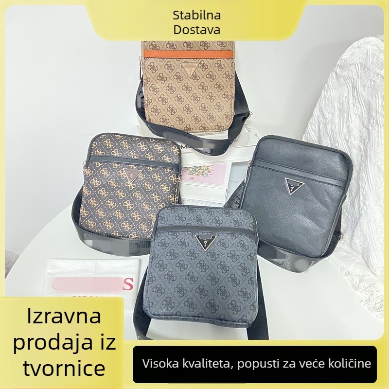 Muška torba preko ramena — urban stil, PU koža, uzorak s slovima, Oxford podstava, vodootporna