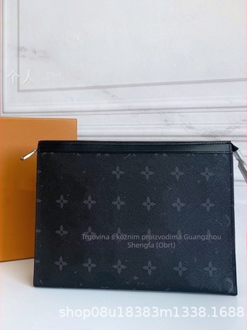 Muška kožna clutch torba, poslovni elit stil, proljeće 2025 (Prvi sloj goveđe kože; podstava: goveđa koža; vodootporna; ultra lagana)
