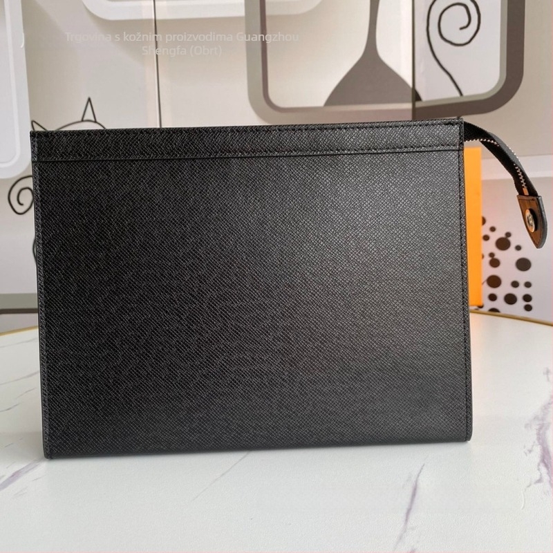 Muška kožna clutch torba, poslovni elit stil, proljeće 2025 (Prvi sloj goveđe kože; podstava: goveđa koža; vodootporna; ultra lagana)