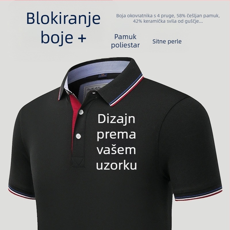 Polo majica – ležerni stil, kratki rukavi, udoban kroj, pamuk (58%)