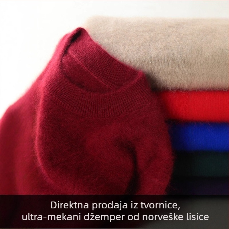Džemper od viskoze, debeli, s visokim ovratnikom, dugim rukavima, u korejskom stilu